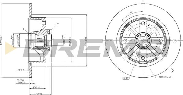 Bremsi CD6043S - Тормозной диск unicars.by