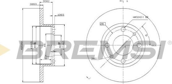 Bremsi CD6083S - Тормозной диск unicars.by