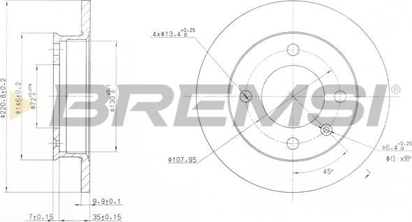 Bremsi CD6079S - Тормозной диск unicars.by