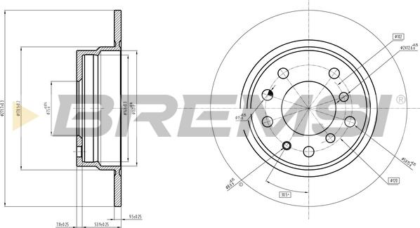 Bremsi CD6165V - Тормозной диск unicars.by