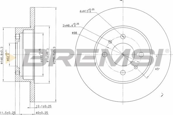 Bremsi CD6109S - Тормозной диск unicars.by