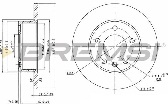 Bremsi CD6131S - Тормозной диск unicars.by