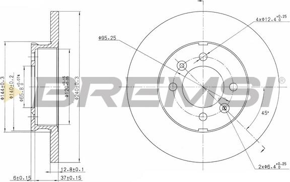 Bremsi CD6123S - Тормозной диск unicars.by