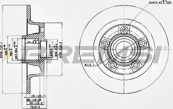 Bremsi CD6855S - Тормозной диск unicars.by