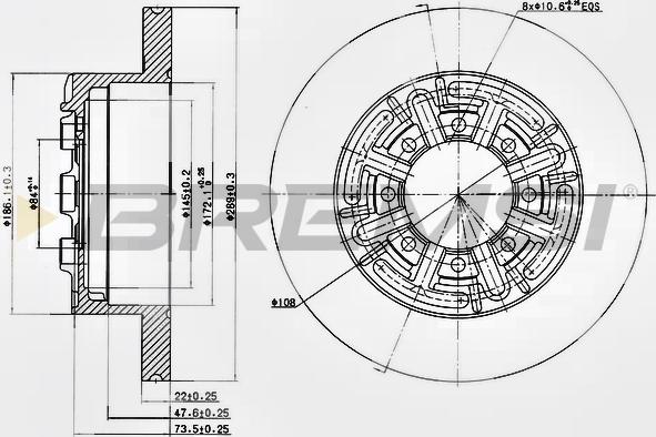 Bremsi CD6858S - Тормозной диск unicars.by