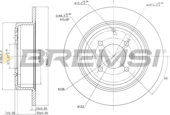 Bremsi CD6869S - Тормозной диск unicars.by