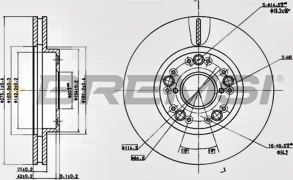 Bremsi CD6883V - Тормозной диск unicars.by