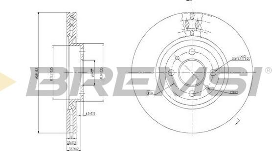 Bremsi CD6252V - Тормозной диск unicars.by