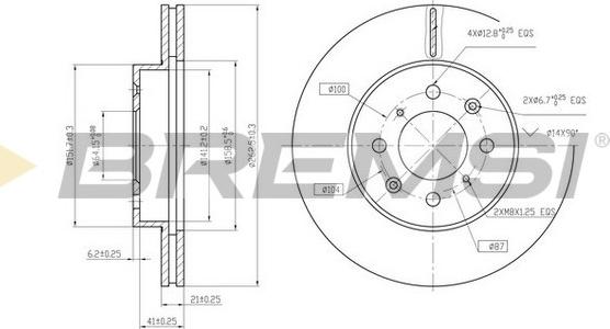 Bremsi CD6261V - Тормозной диск unicars.by