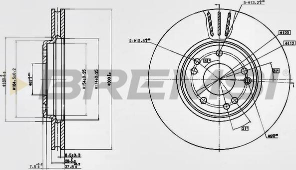 Bremsi CD6268V - Тормозной диск unicars.by