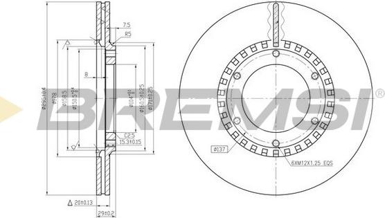 Bremsi CD6218V - Тормозной диск unicars.by