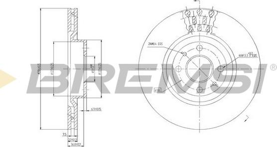 Bremsi CD6220V - Тормозной диск unicars.by