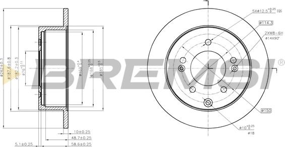 Bremsi CD7945S - Тормозной диск unicars.by