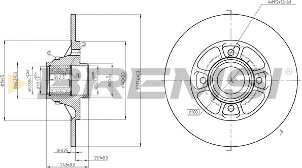 Bremsi CD7984S - Тормозной диск unicars.by