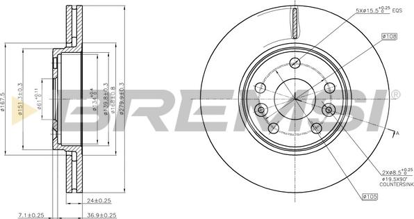 Bremsi CD7979V - Тормозной диск unicars.by