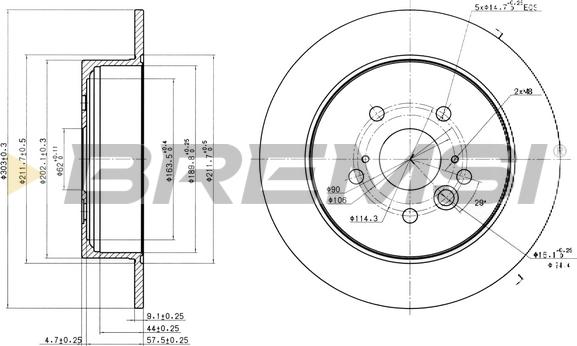 Bremsi CD7486S - Тормозной диск unicars.by