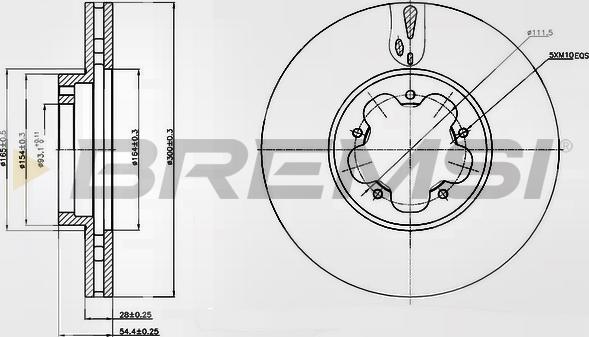 Bremsi CD7555V - Тормозной диск unicars.by