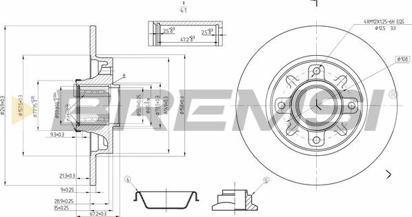 Bremsi CD7561S - Тормозной диск unicars.by