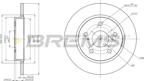 Bremsi CD7645S - Тормозной диск unicars.by