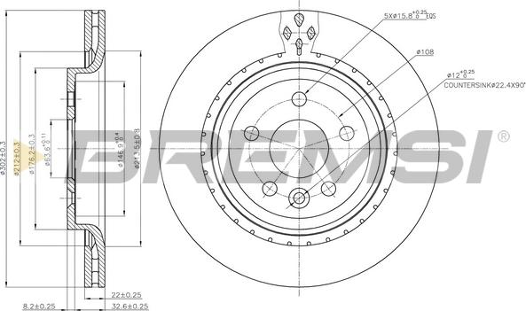 Bremsi CD7681V - Тормозной диск unicars.by