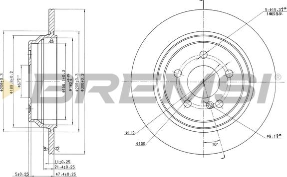 Bremsi CD7675S - Тормозной диск unicars.by