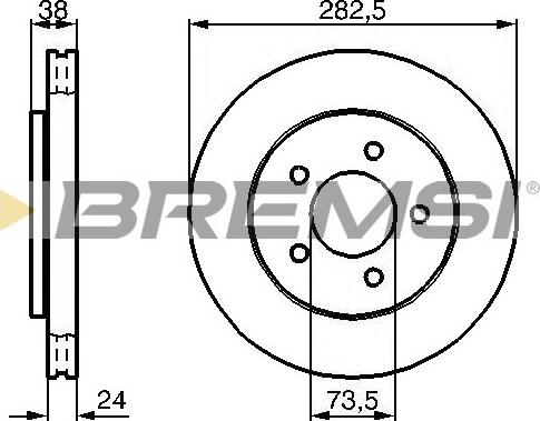 Bremsi CD7059V - Тормозной диск unicars.by