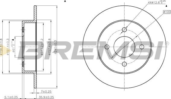 Bremsi CD7058S - Тормозной диск unicars.by