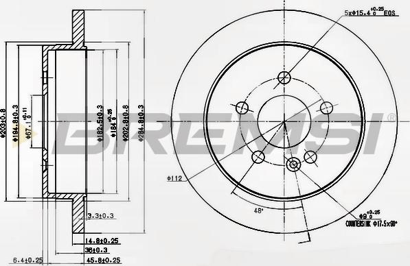 Bremsi CD7037S - Тормозной диск unicars.by