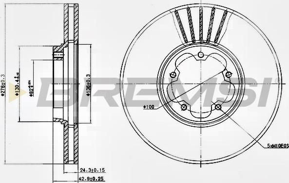 Bremsi CD7113V - Тормозной диск unicars.by