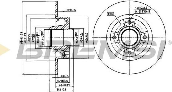 Bremsi CD7369S - Тормозной диск unicars.by