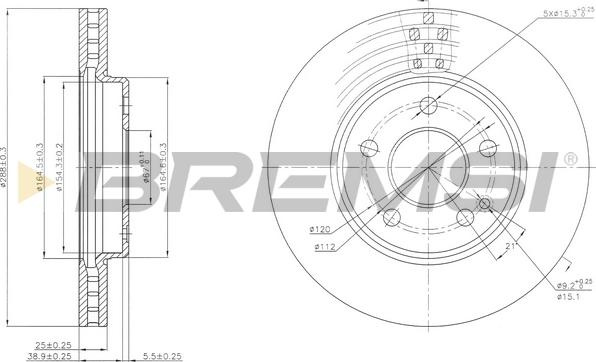 Bremsi CD7316V - Тормозной диск unicars.by