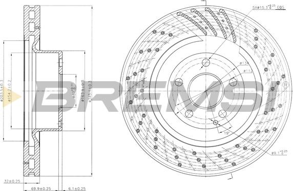 Bremsi CD7248V - Тормозной диск unicars.by