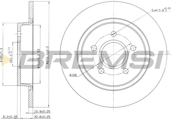 Bremsi CD7227S - Тормозной диск unicars.by