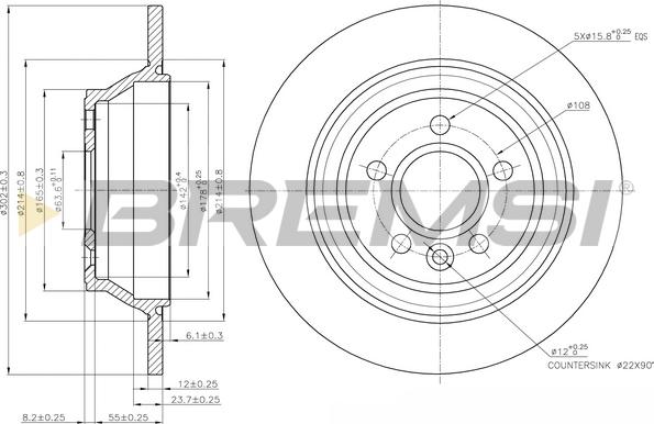 Bremsi CD7719S - Тормозной диск unicars.by