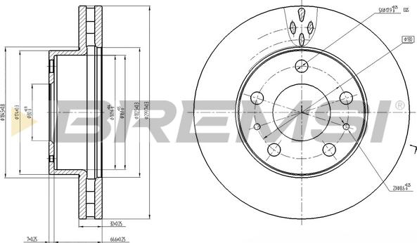 Bremsi CD7718V - Тормозной диск unicars.by