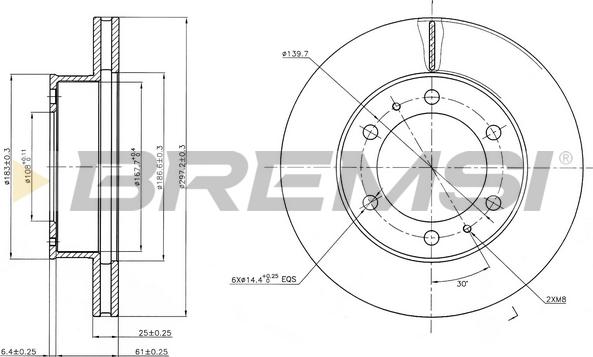 Bremsi CD7783V - Тормозной диск unicars.by