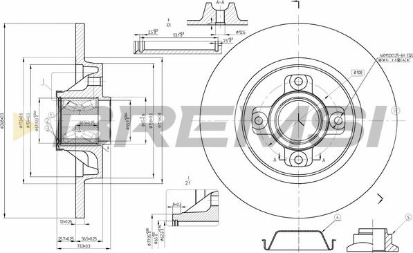 Bremsi CD7735S - Тормозной диск unicars.by