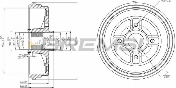 Bremsi CR5665 - Тормозной барабан unicars.by