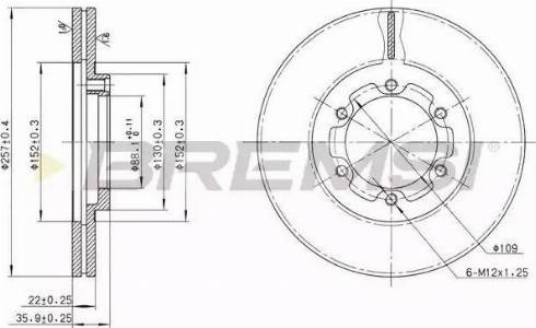 Bremsi DBA385V - Тормозной диск unicars.by