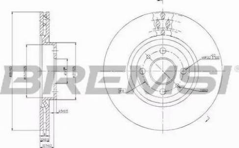 Bremsi DBA252V - Тормозной диск unicars.by