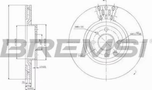 Bremsi DBA220V - Тормозной диск unicars.by