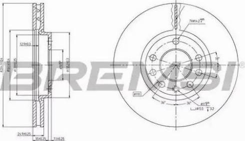 Bremsi DBB191V - Тормозной диск unicars.by