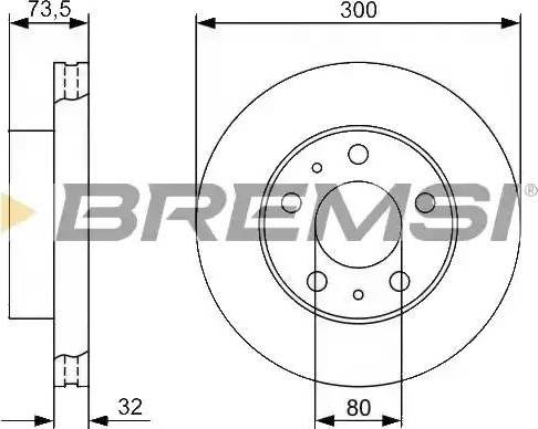 Bremsi DBB718V - Тормозной диск unicars.by