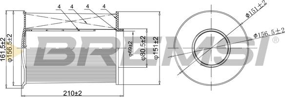 Bremsi FA0204 - Воздушный фильтр, двигатель unicars.by