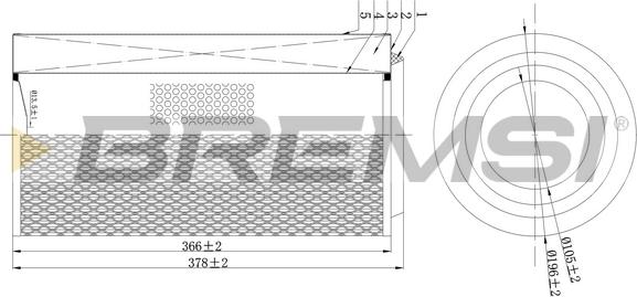 Bremsi FA2210 - Воздушный фильтр, двигатель unicars.by