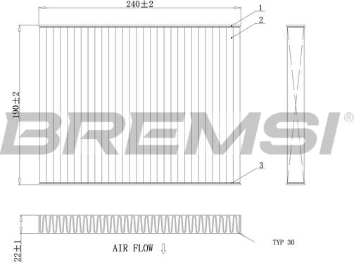 Bremsi FC0081C - Фильтр воздуха в салоне unicars.by