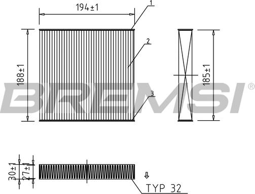 Bremsi FC0171 - Фильтр воздуха в салоне unicars.by