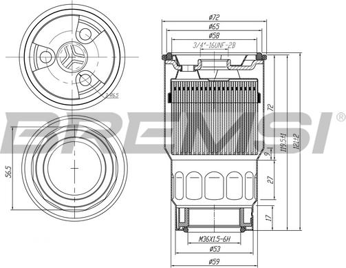 Bremsi FE0046 - Топливный фильтр unicars.by