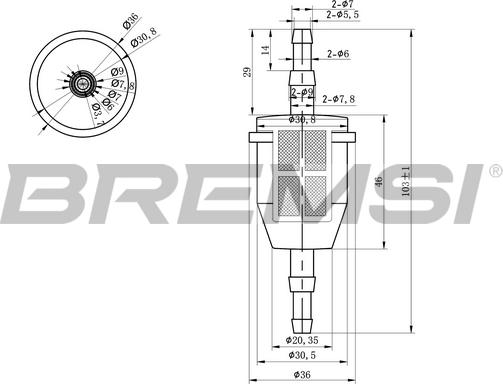 Bremsi FE0034 - Топливный фильтр unicars.by