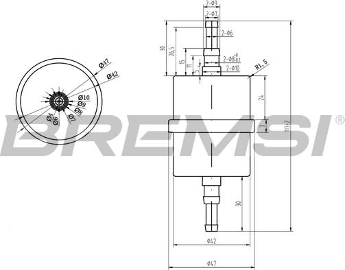 Bremsi FE0035 - Топливный фильтр unicars.by